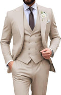Suits for Men Slim Fit 3 Piece Double Breasted Suit Men for Wedding Prom Business Formal Suits
